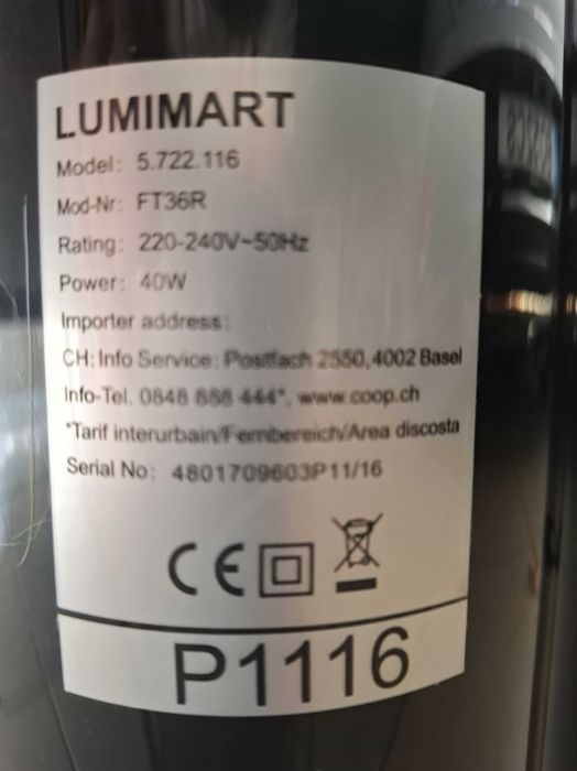 Ventilador Vertical rotativo 40 W