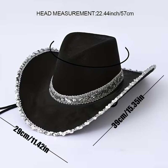 Kapelusz kowbojski w stylu retro.