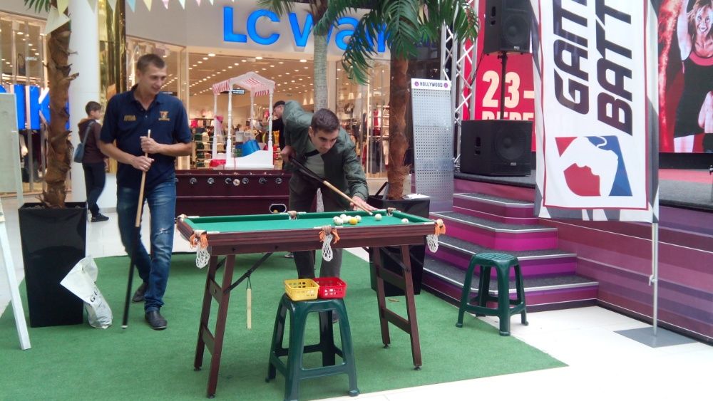 Бильярд  складной для квартиры.4 фута - пирамида.