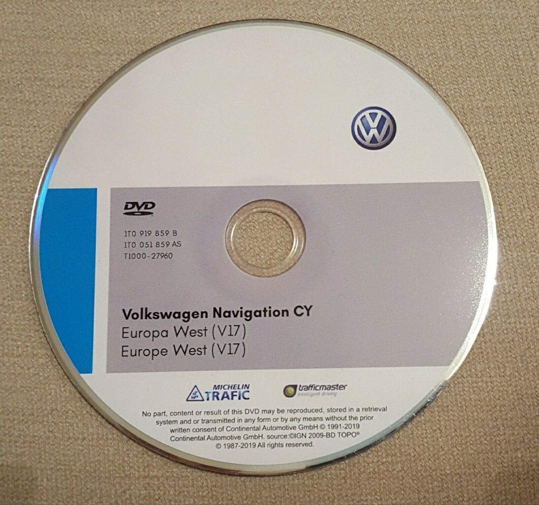 Volkswagen - SEAT - SKODA SD de navigation ( RNS 510 ou 810 Europe V17  2020)