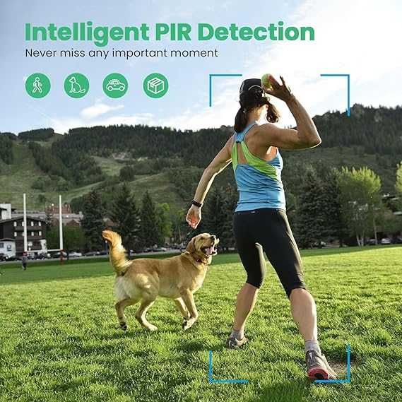 Câmara de vigilância WiFi sem fios 360 ° placa solar visão noturna cor