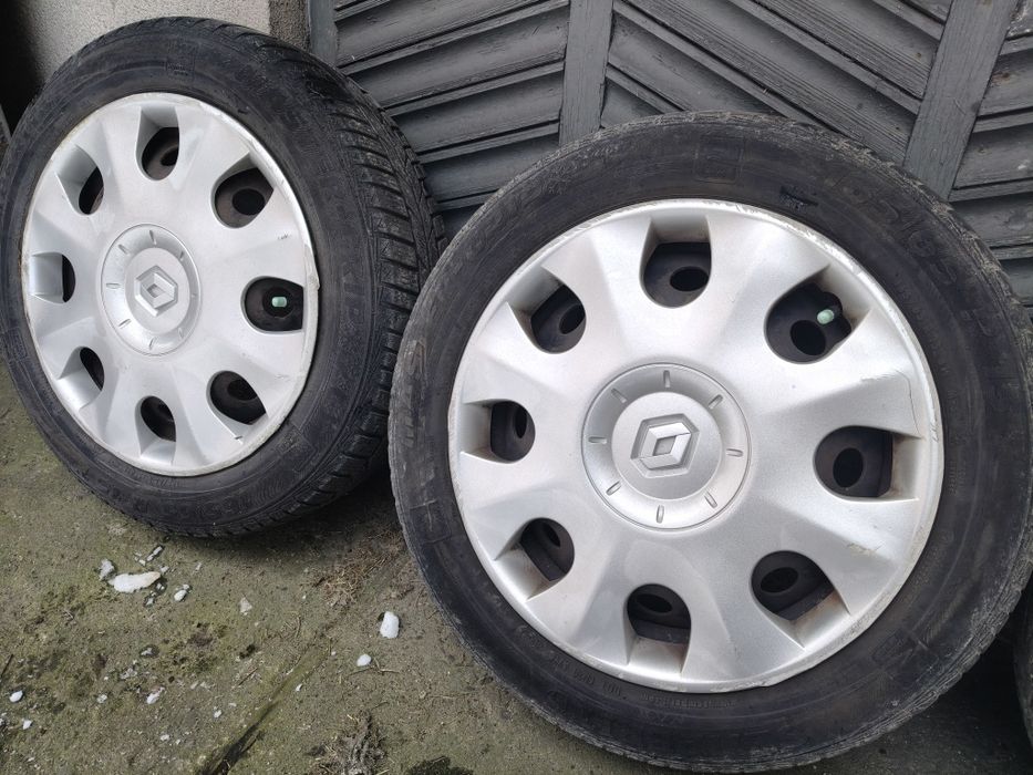 4x koło zimowe renault clio 3, felgi stalowe, kołpaki 15", 4x100, 65,1
