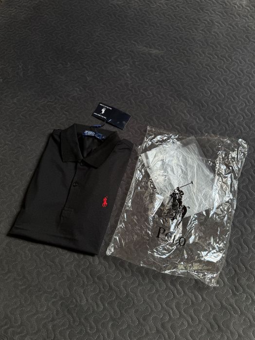 Polówka Ralph Lauren czarna DOSTAWA GRATIS