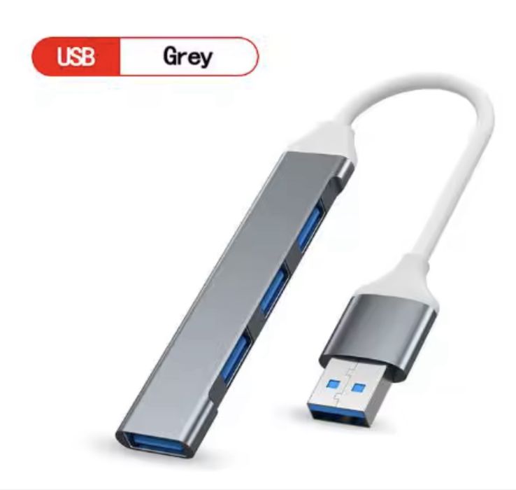 Перехідник, USB Hub 3.0 на 4 порти, 4in1, Юсб хаб Новий
