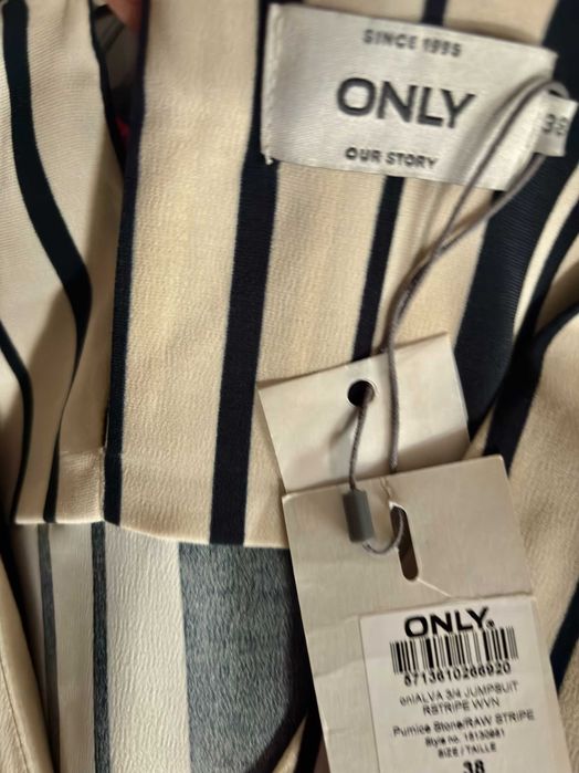 ONLY kombinezon długi z rękawem  w paski ALVA