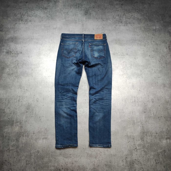 MĘSKIE Spodnie Eleganckie PREMIUM jeans Denim Levis 511 Slim Granat