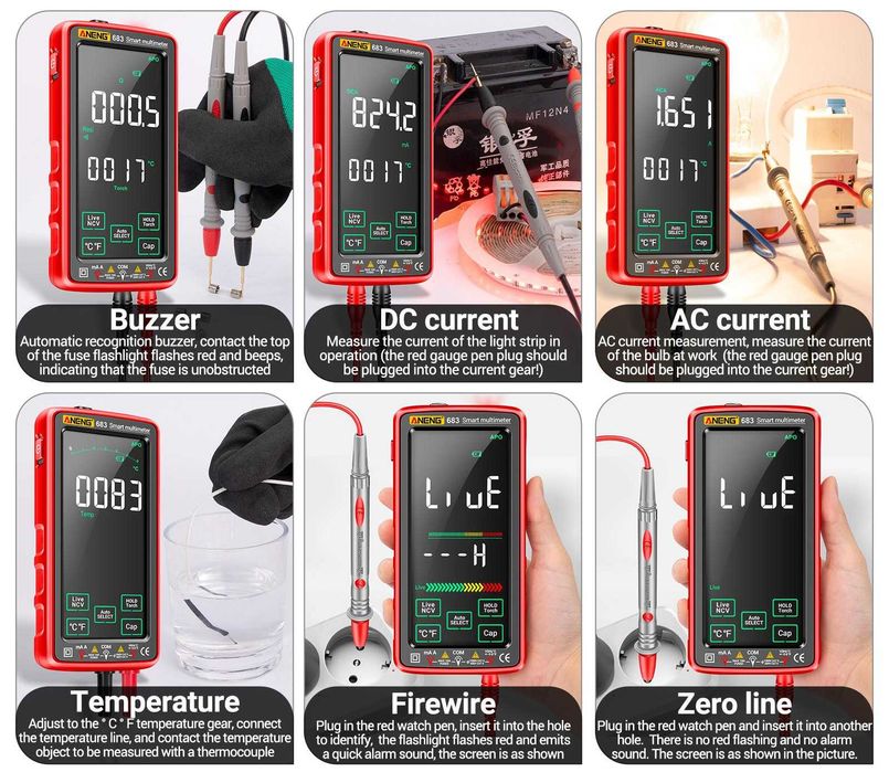 ANENG 683 Базова і PRO версія Гарантія Мультиметр тестер