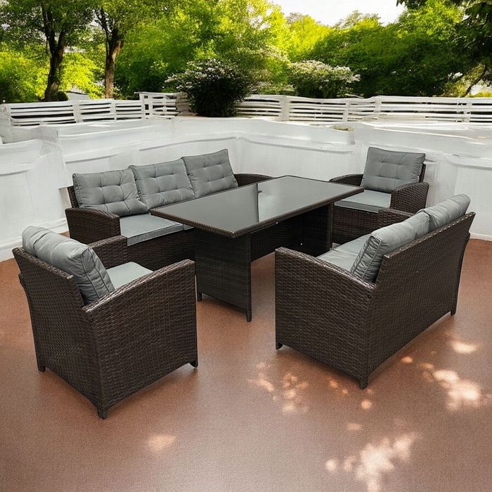 Zestaw Mebli Ogrodowych z Technorattanu SANTIAGO komplet wypoczynkowy