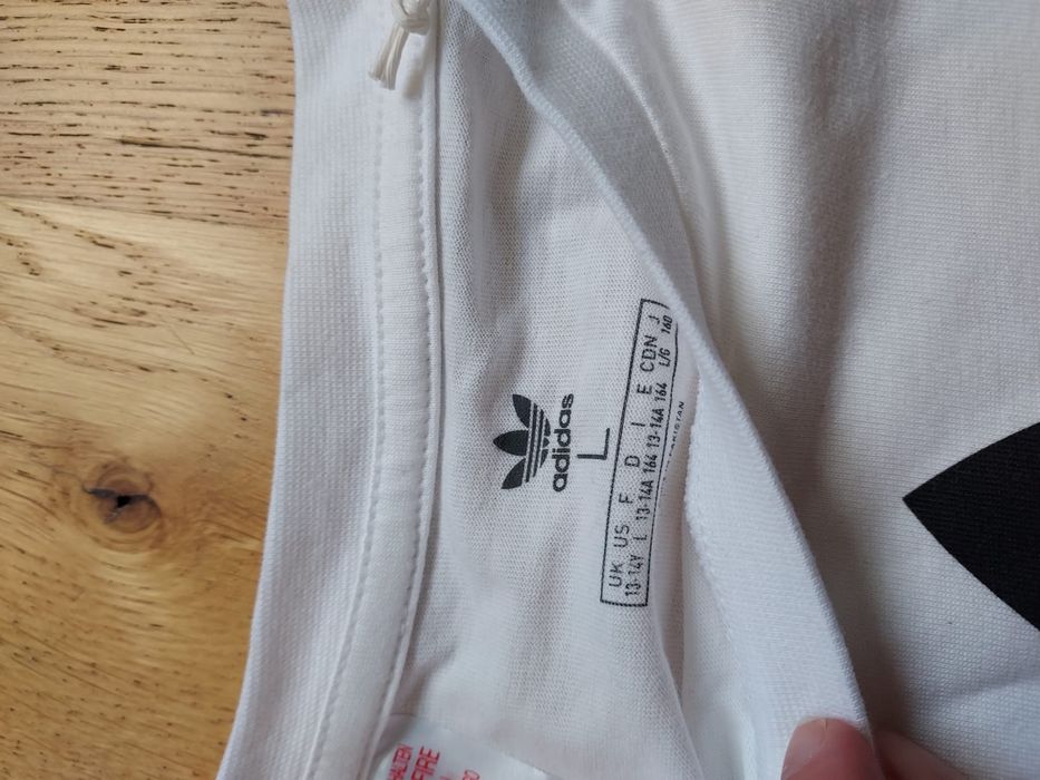 Bluzka z krótkim rękawem tshirt adidas originals biała L 164