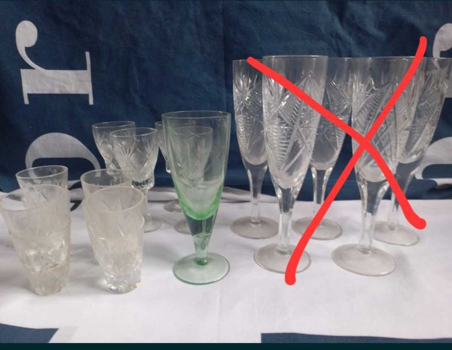 Хрустальні фужери рюмки стакани кришталь