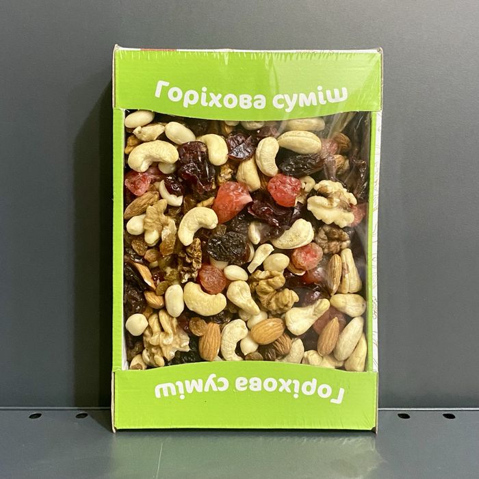 Орехи микс, миндаль,кешью,фундук,арахис,клюква, 500 г