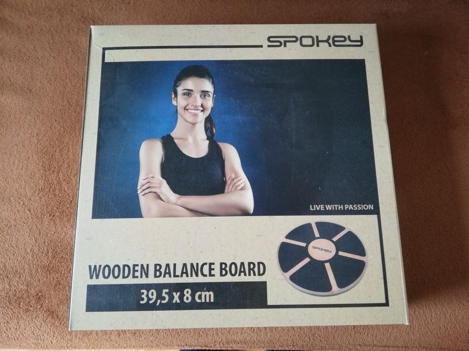 Spokey platforma do balansowania drewniana Nowa