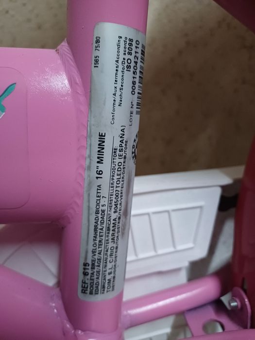 Bicicleta de menina roda 16