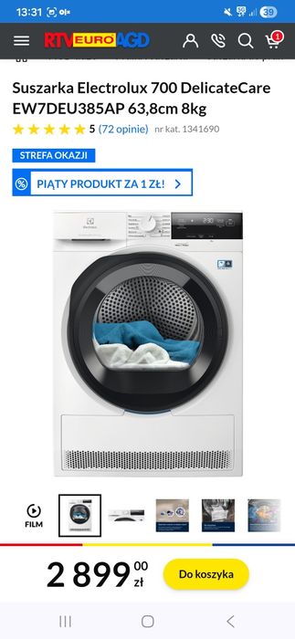 Suszarka Elektrolux nowa
