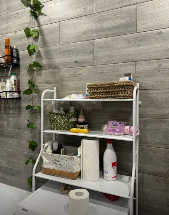 Металлическая стойка - стеллаж 156х65 над машинкой стелаж ванний