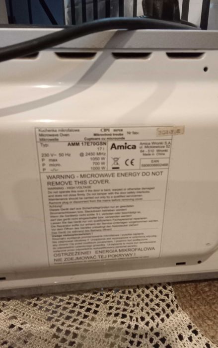 Sprzedam Sprawną Mikrofalówkę Amica Okazja Polecam