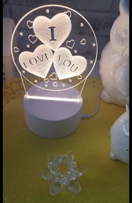 Lampka prezent na walentynki usb serce miłość