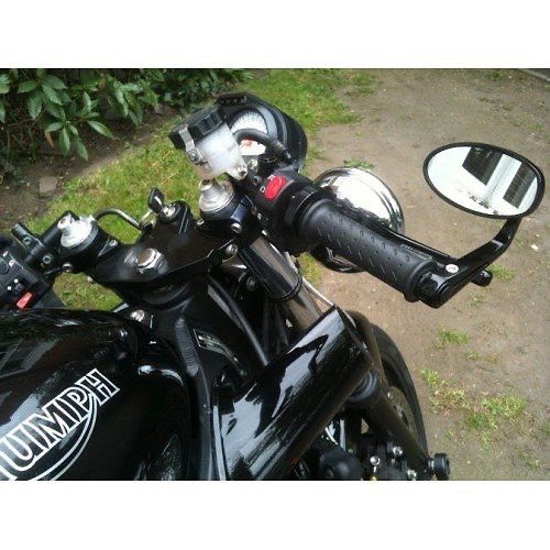 Мотозеркала, зеркала на мотоцикл, зеркала в торец руля, зеркала кастом