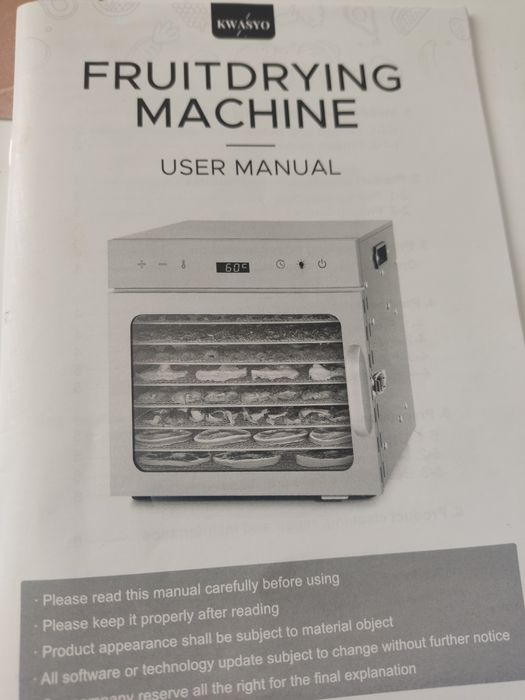 Suszarka do żywności owoców warzyw ziół