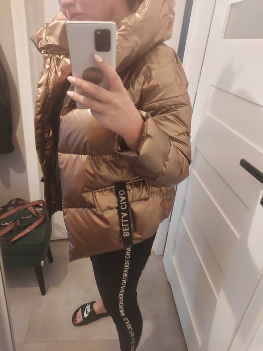 Kurtka puchowa miedziana