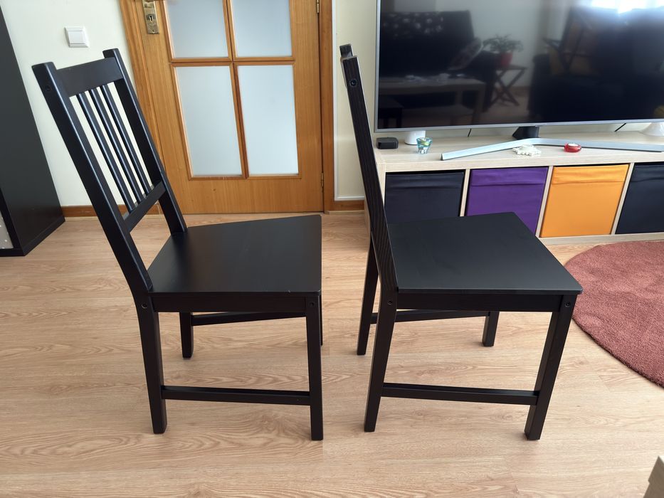 Cadeiras IKEA Stefan (preto-castanho)
