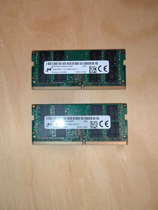 Pamięć RAM 2x16GB SODIMM 2666mhz