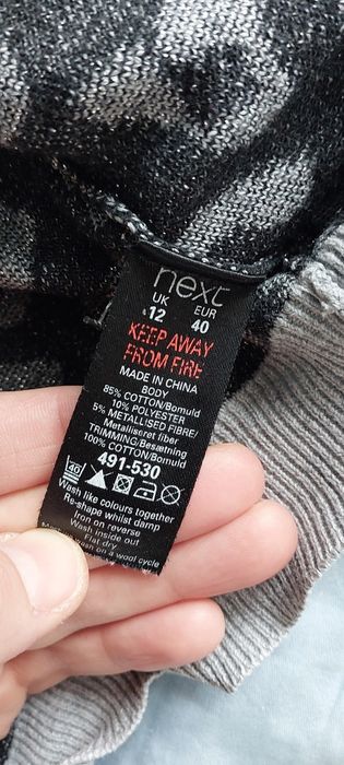 Sweter sweterek panterka M L rękaw 3/4 next