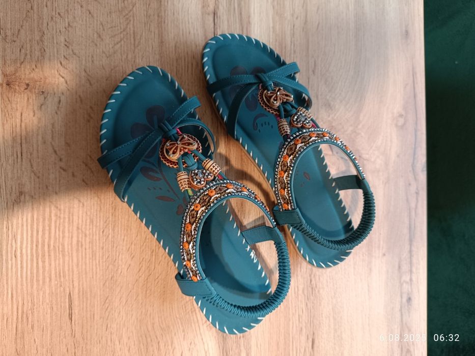 Sandały buty Boho etniczne 40