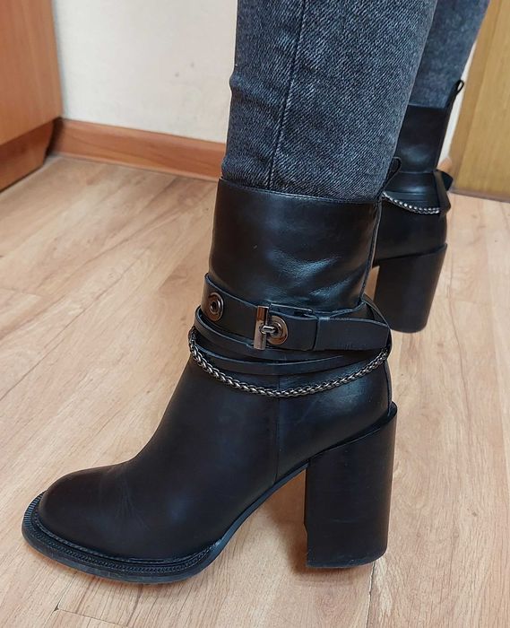 Сапоги шкіряні нат.