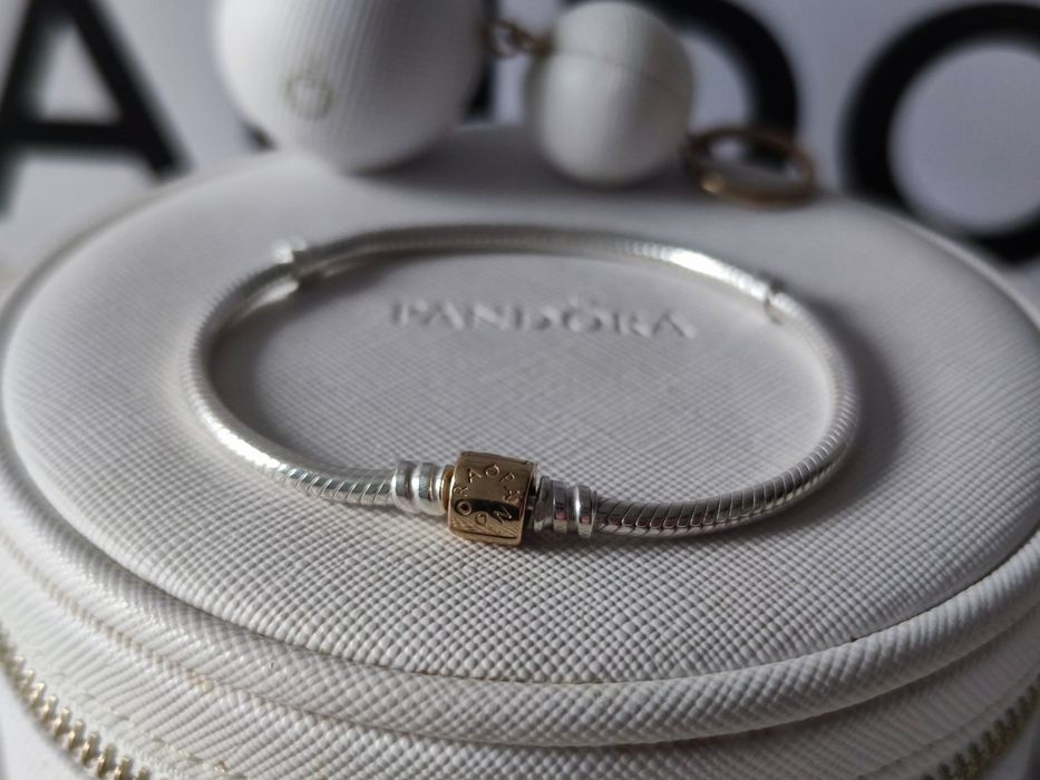 Pandora bransoletka moments złote zapięcie 599347C00