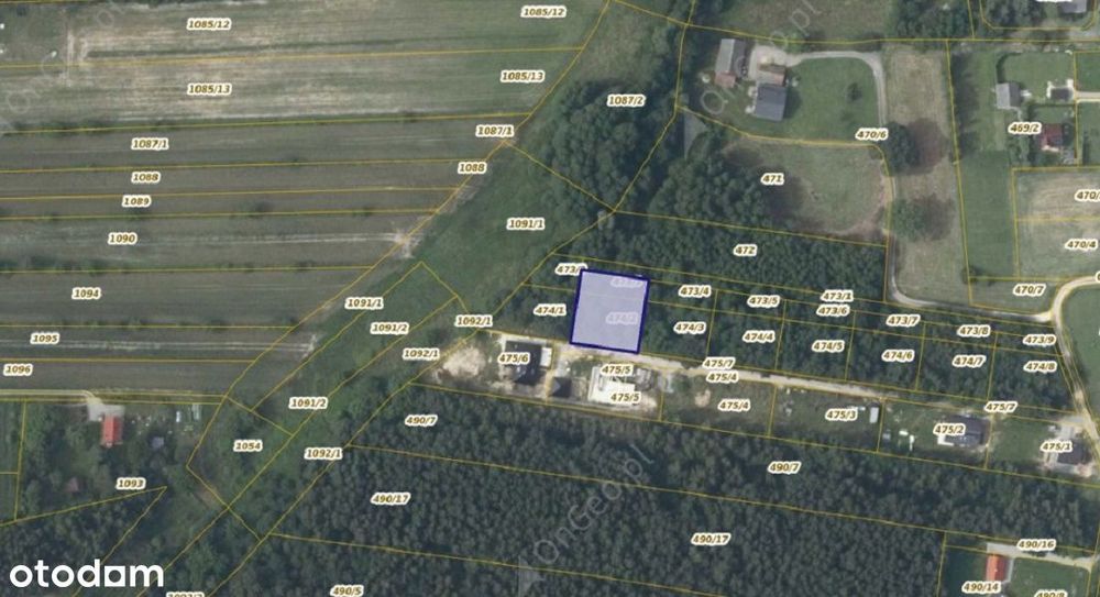 Działki 473/3, 474/2 w miejscowości Zagórze