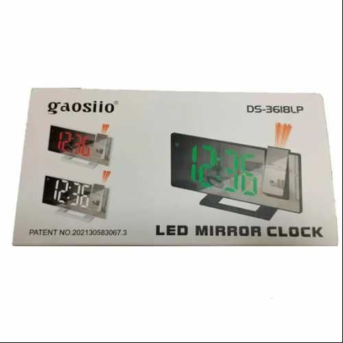 Светящиеся зеркальные часы с проектором времени Gaosiio DS-3618LP