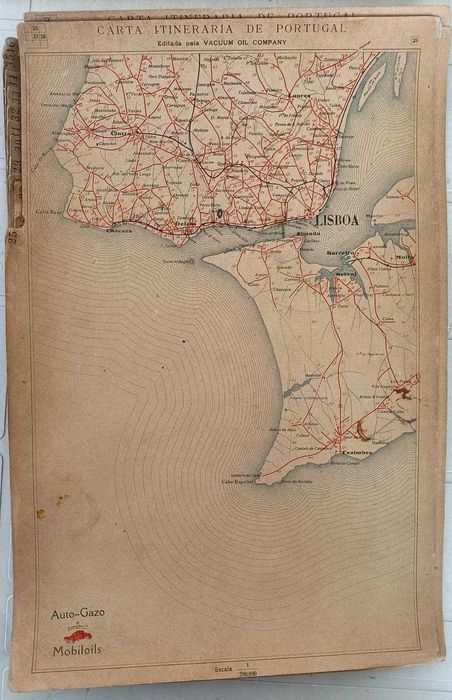 Itinerário rodoviário de Portugal - 1918 (?) - Vacuum Oil Company