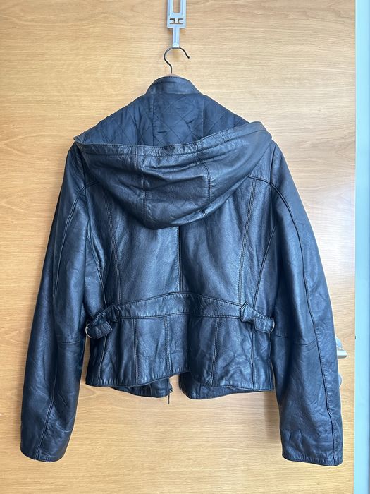 Blusão de cabedal estilo motard / biker Armani