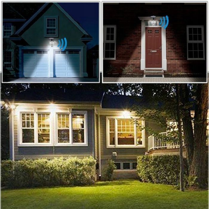 Lampa solarna LED ścienna z czujnikiem ruchu zewnętrzna Grundig