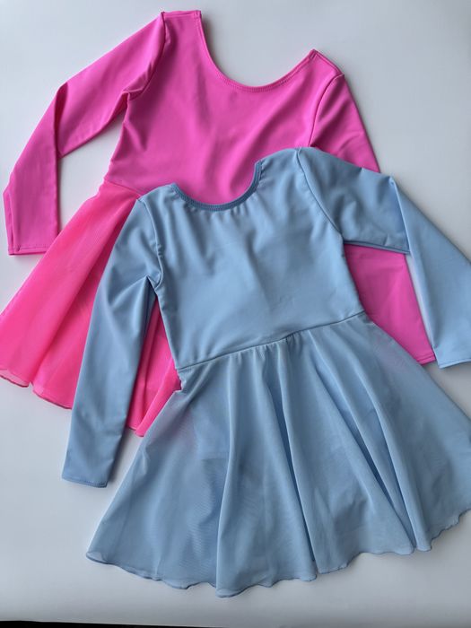 Танцювальне боді зі спідничкою для гімнастики та танців. 98-110