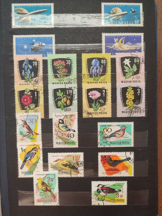 Почтовые марки Венгрии Чехословакии в Альбоме 12 листов.