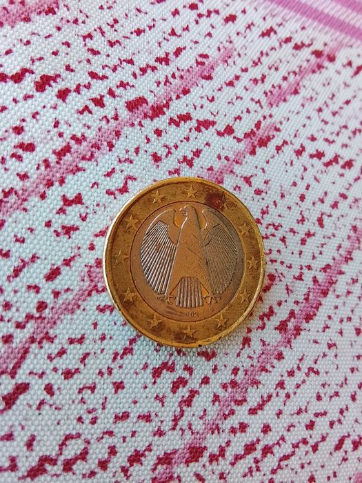 moeda de 1 euro, Err0, 2002, Alemã.