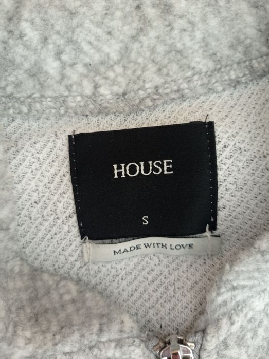 Szary dłuższy rozpinany sweter S