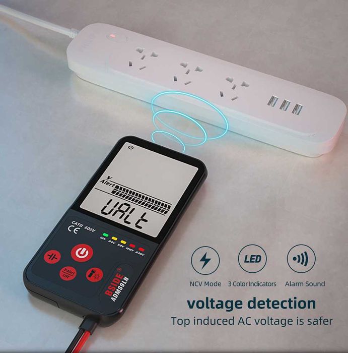 BSIDE ADMS9 мультиметр авто AC/DC 600В, Резистор, Емкость, Диоды, NCV