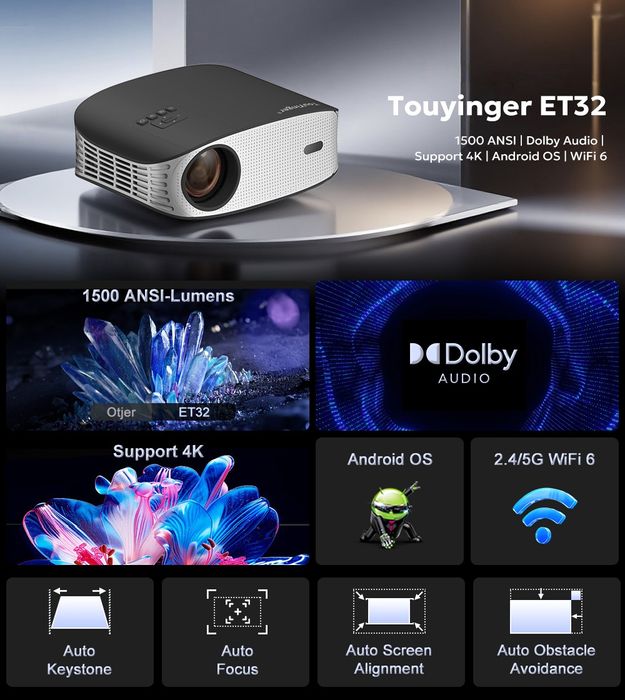 FullHD проектор Touyinger ET32 він же FlixTone D8W