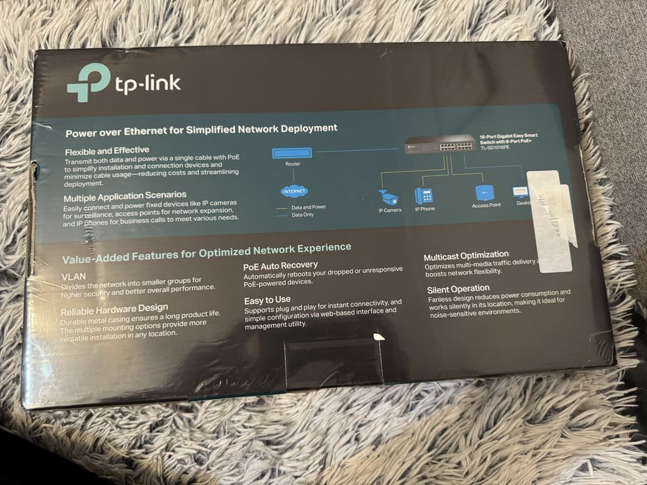 TP-Link 16p TL-SG1016PE 8xPoE+