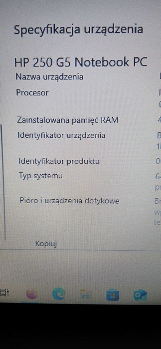 Laptop hp 250 Notebook Pc