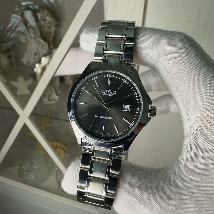 Годинник Casio MTP-1183 Steel Black | касіо мтп 1183 чорні | Casio mtp 1183