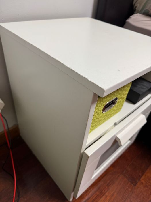 IKEA - Mesa de cabeceira x2, branco, 39x41x53 cm