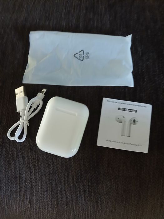 Auriculares Sem Fios i12 TWS Bluetooth Brancos (Novos)
