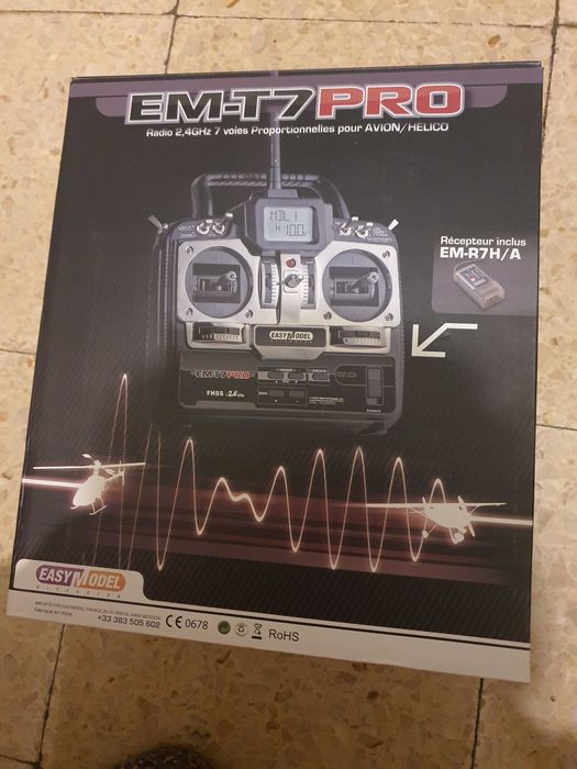 Controlo remoto aeromodelismo para avião ou helicóptero novo