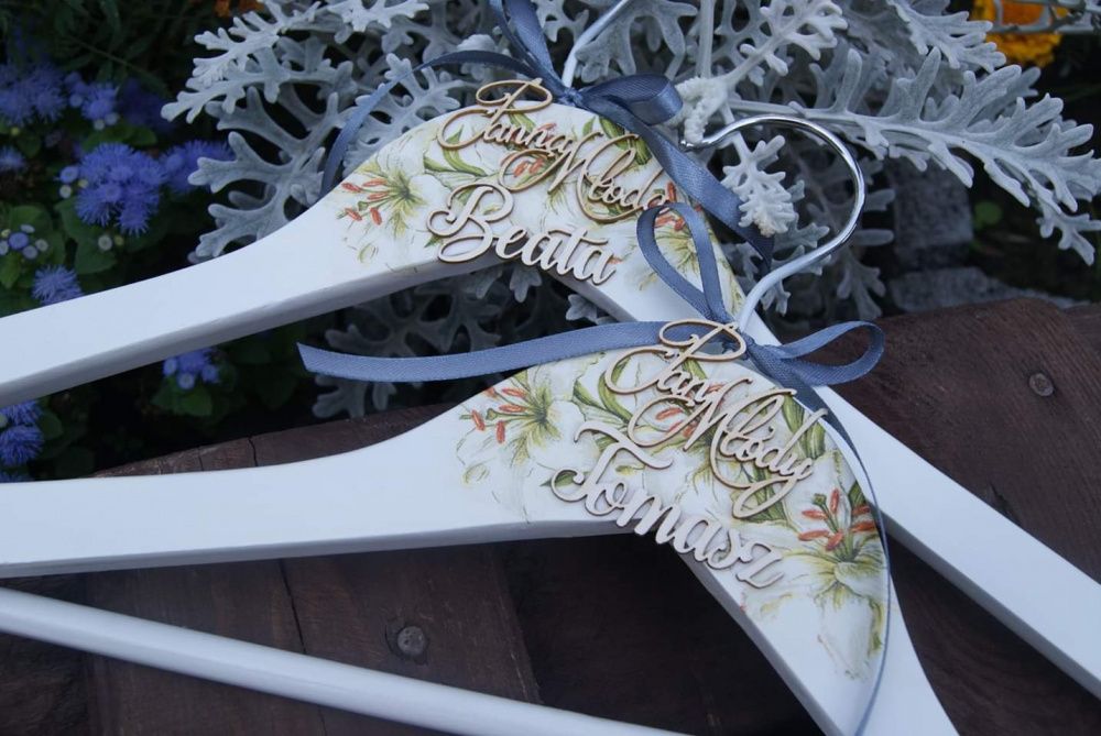 Wieszaki na ślub, Panna Młoda Pan Młody, pamiątka, prezent