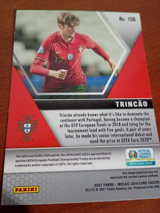 Portugal Panini Trincão Cancelo Podence Patricío Euro 2020