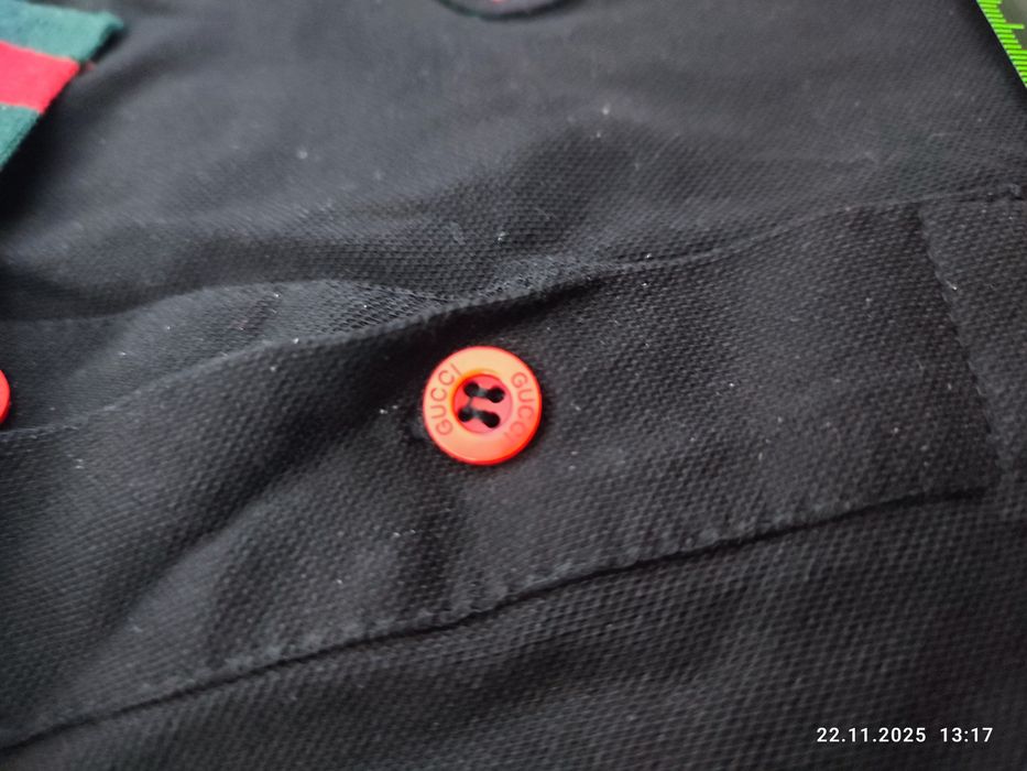 Koszulka polo Gucci fajny materiał guziki gucci